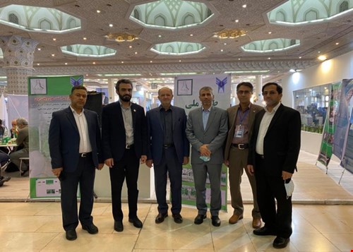 بازدید روسای دانشگاه ازاد اسلامی واحد بوشهر و لرستان از غرفه طرح ملی کشت سلول و بافت در نمایشگاه عصر امید